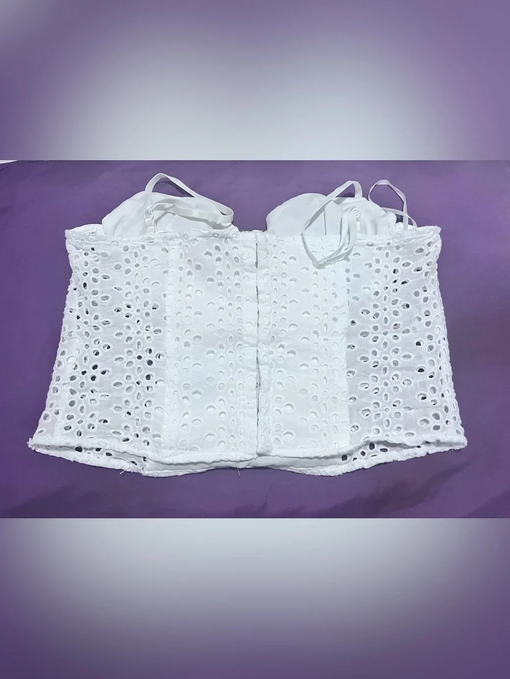 Princess Polly White Eyelet Bustier Camisole - Picture 3 of 6